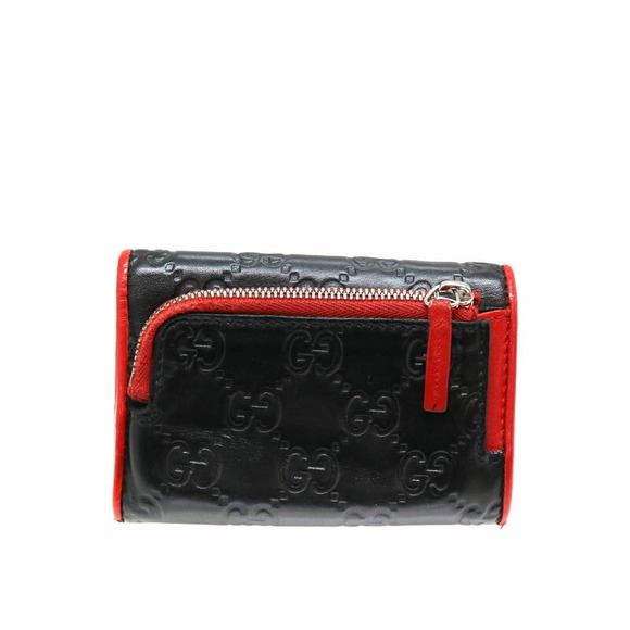 Gucci Leather Case Red Black Wallet - Picture 1 of 6